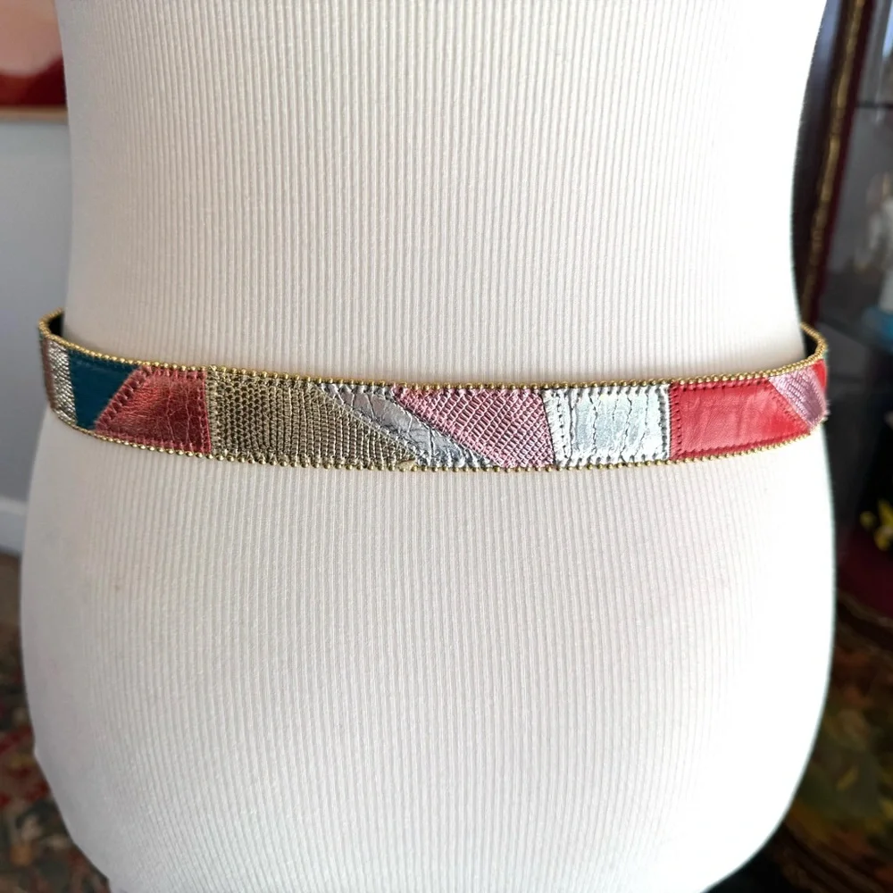 Colorful Patchwork Retro Belt